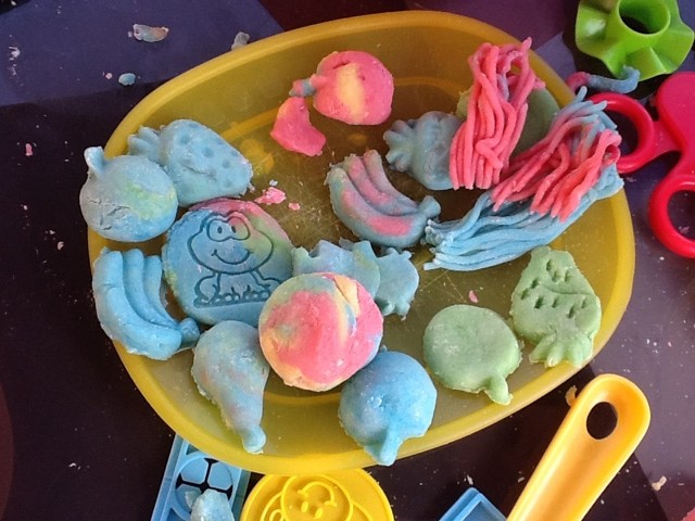 Strawberries, Cherries, Frog, Small Girl, and Pickle